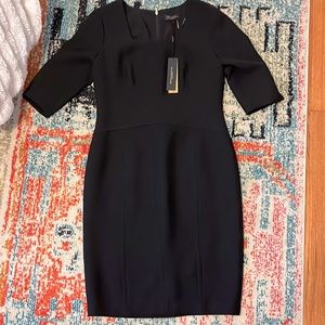 Donna Karen scoop neck, black sheath dress